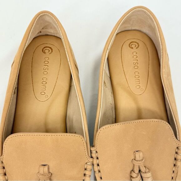 Corso Como BIRGITTA Light Brown Soft Leather Tassel Toe Driving Loafers - Picture 10 of 16